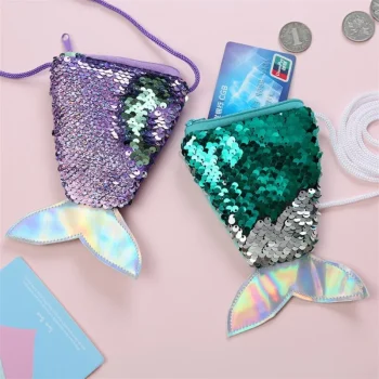 Mermaid Tail Sequins Coin Purse and Wallet