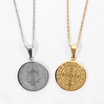 San Benito Medal Pendant Necklace for Men and Women