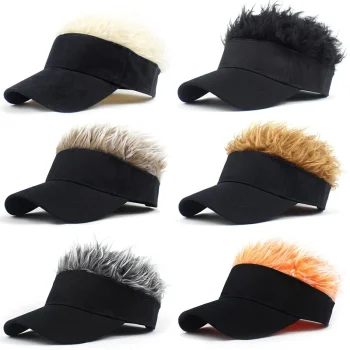 Stunning Baseball Cap with Spiked Hair Wig