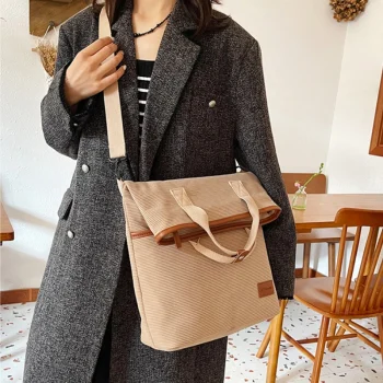 Large Corduroy Crossbody and Shoulder Bag