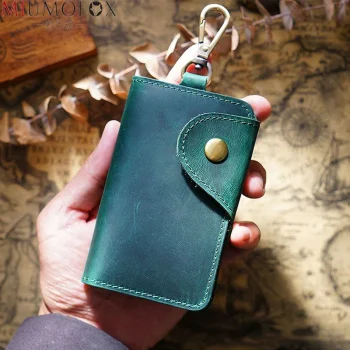 Vintage Leather Key Wallet and Card Holder