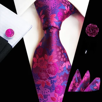 Stunning Floral Silk Neck Tie for Men