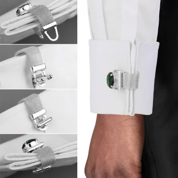 Elegant Crystal Cufflinks for Men