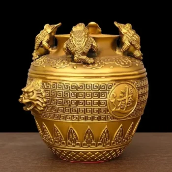 Gold Toad Treasure Bowl – Wealth Altar Decor