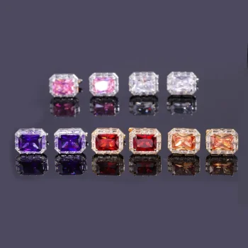 Men’s Luxury Cufflinks – Cubic Zirconia Square