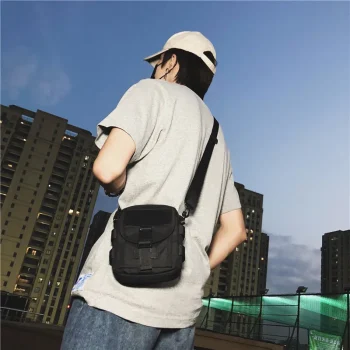 Men’s Small Canvas Crossbody Shoulder Bag