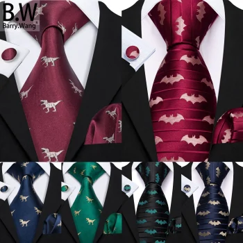 Novelty Silk Tie Set with Cufflinks for Men