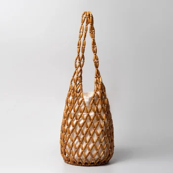 Woven Beaded Tote Bag – Handbag for Women