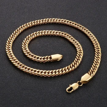 Stainless Steel Cuban Link Chain Necklace