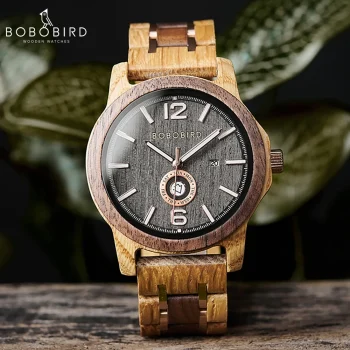 Wooden Quartz Watch for Men – Bold Design