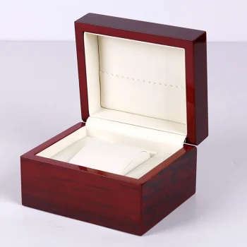 Premium Wooden Watch Box – Red Lacquer