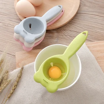 Plastic egg yolk separator tool for easy kitchen use