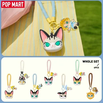 Surprise blind box of Pop Mart Baby Molly and Baby Tabby pendants – collectible pinch figures with charm loops for bags or accessories