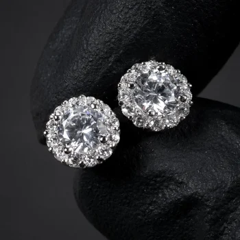 Cubic Zirconia stud earrings designed for women and men
