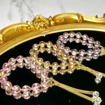 Elegant multicolour crystal bead bracelet with snake chain and toggle clasp for women