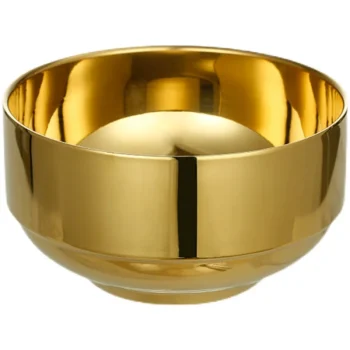 Durable double-layer stainless steel soup bowl with heat insulation and polished finish