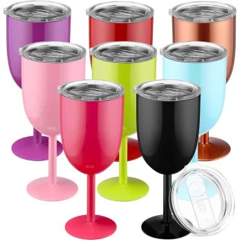 Stainless steel wine glass in cocktail shape, ideal for stylish drinks and home bar use. Free shipping to Singapore included.