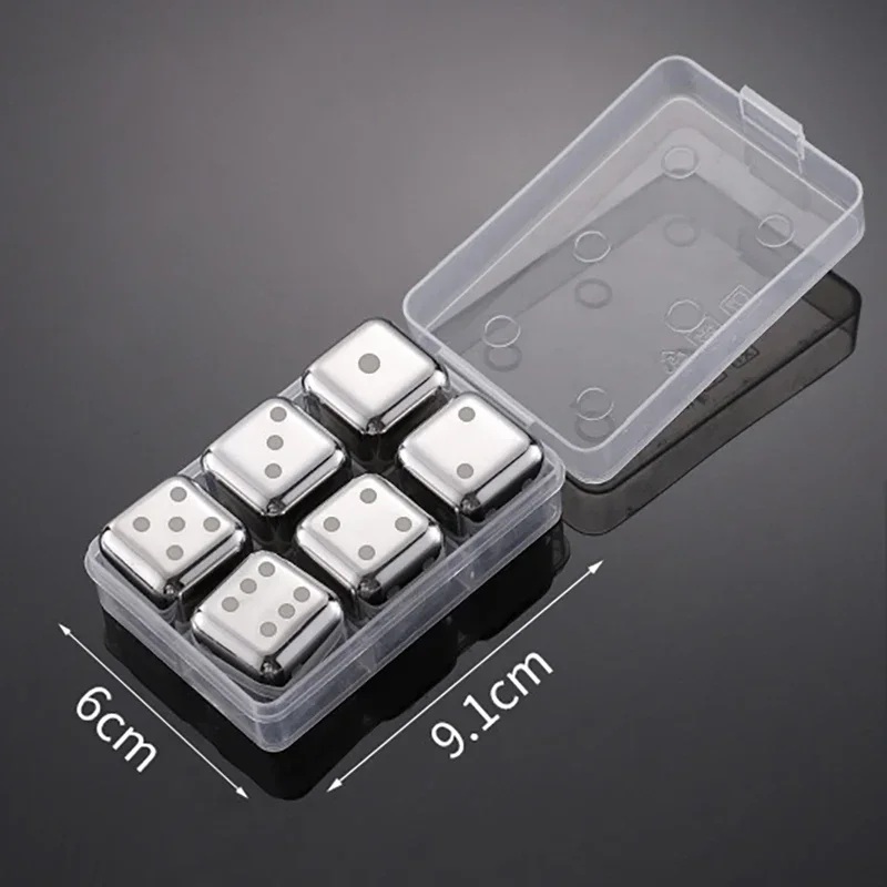 Dice 6pc Silver