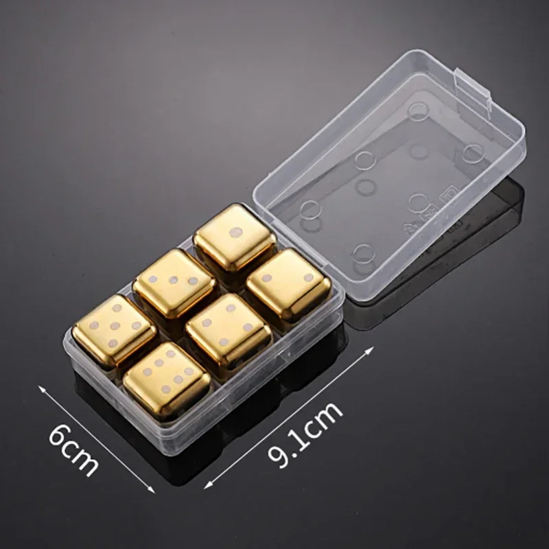 Dice 6pc Gold