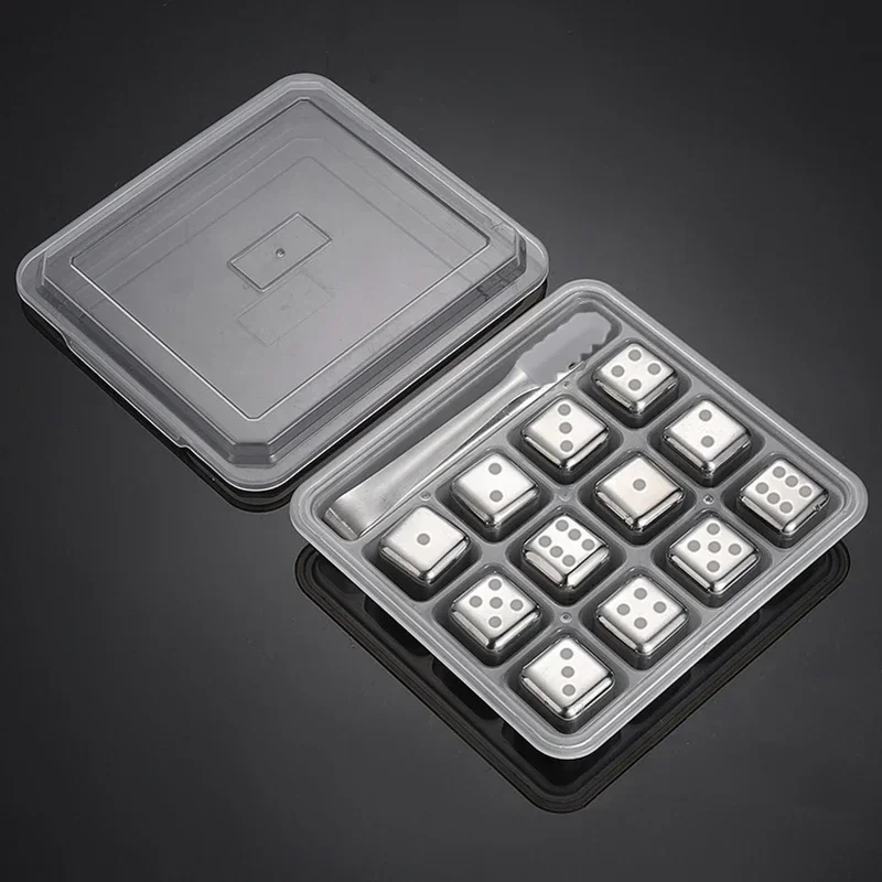 Dice 12pc Silver