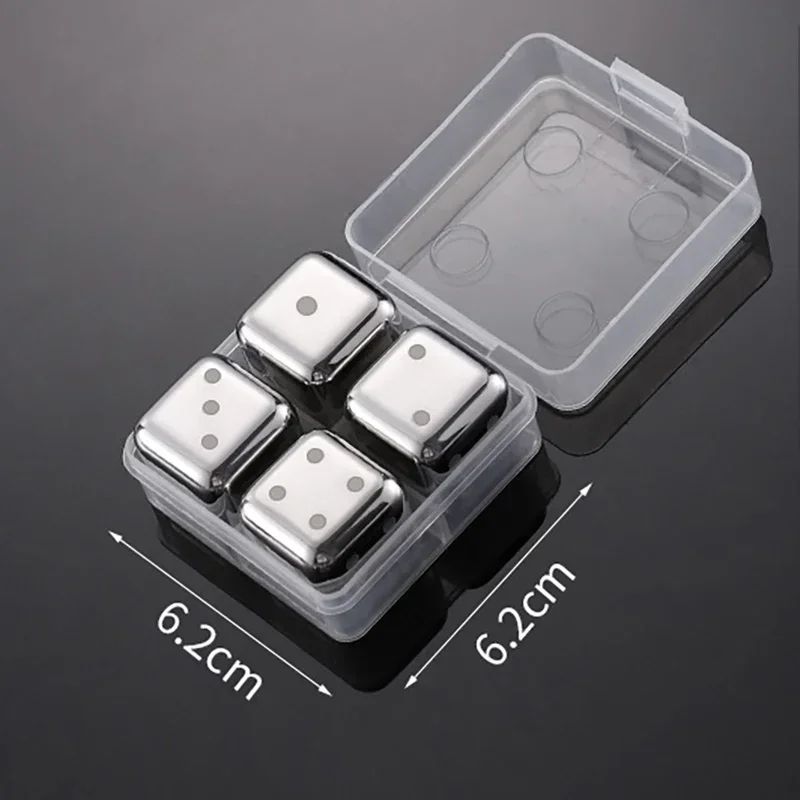 Dice 4pc Silver