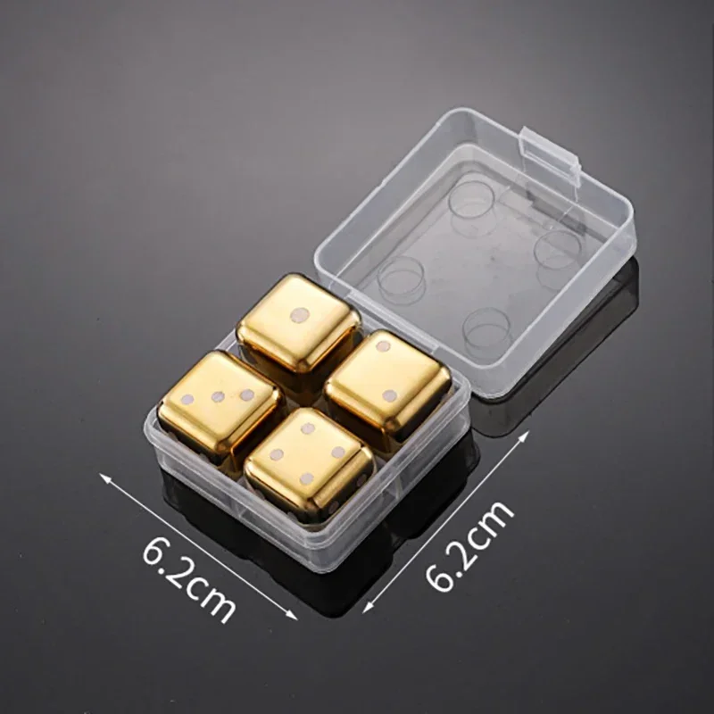 Dice 4pc Gold
