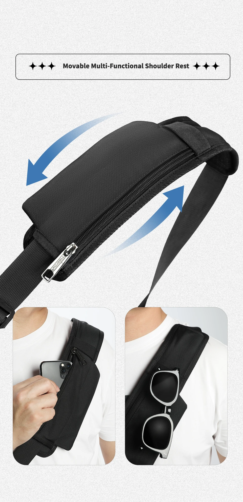 Tigernu Fashion Messenger Bags Male Shoulder Bags 13.3inch Laptop Bag Outdoor Crossbody Bags For Men Cycling Bags Boys Messenger