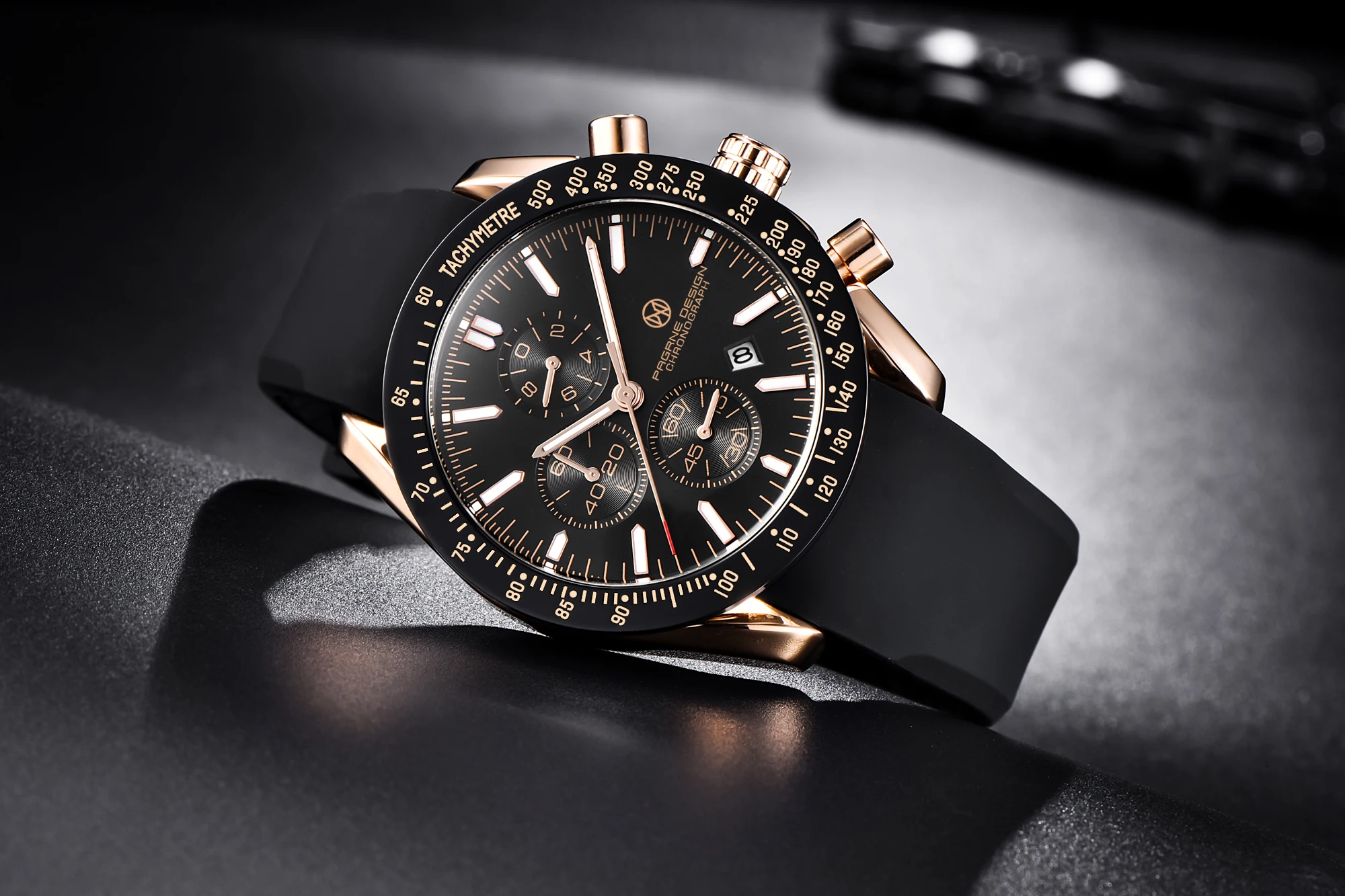 PAGANI DESIGN （Pagrne） New Men Quartz Watch Rubber Belt Men's Luxury Watch Fashion Casual Sports Male Clock Relogio Maasculino