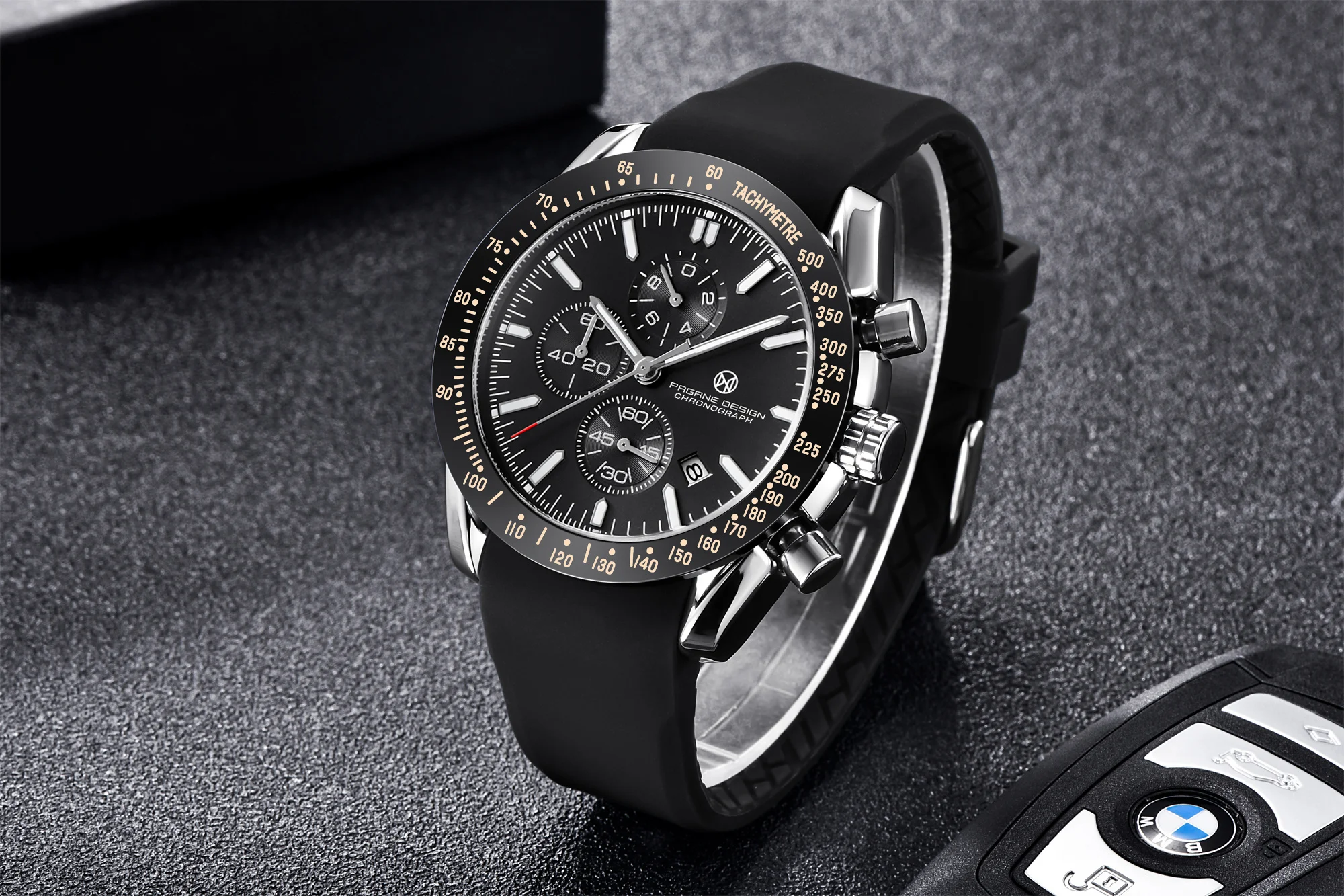 PAGANI DESIGN （Pagrne） New Men Quartz Watch Rubber Belt Men's Luxury Watch Fashion Casual Sports Male Clock Relogio Maasculino