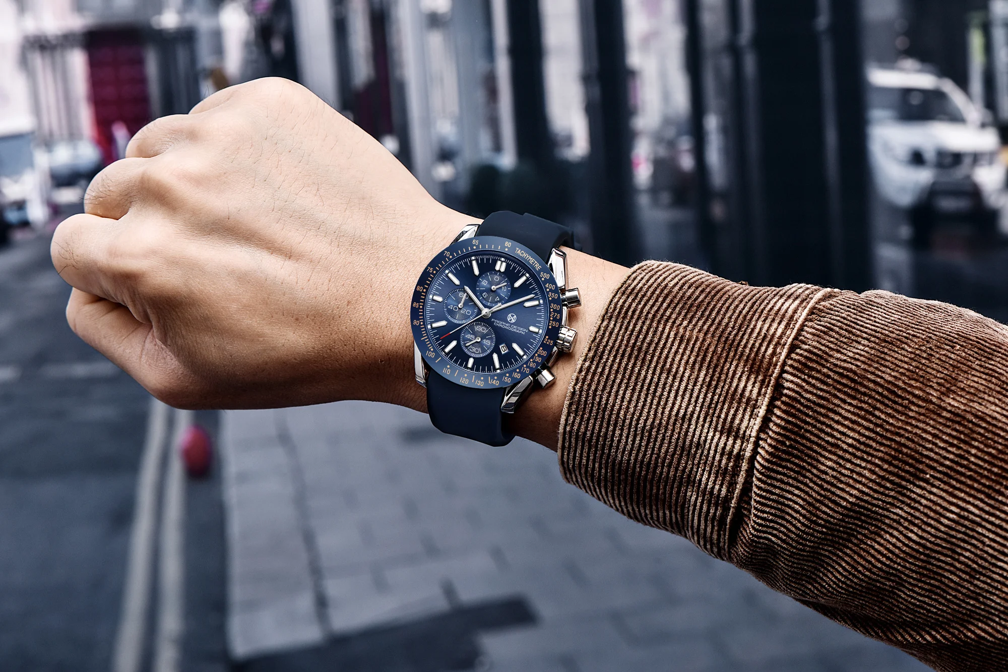 PAGANI DESIGN （Pagrne） New Men Quartz Watch Rubber Belt Men's Luxury Watch Fashion Casual Sports Male Clock Relogio Maasculino