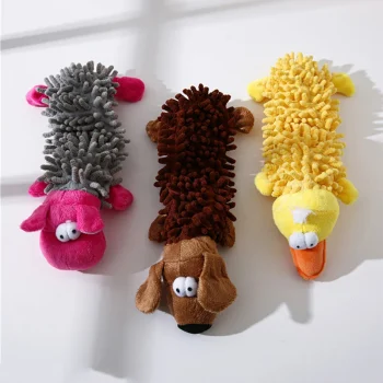 Plush Dog Chew Toy – Squeaky Animal Shape