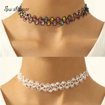 Stylish Colourful Bead Choker Necklace for Women