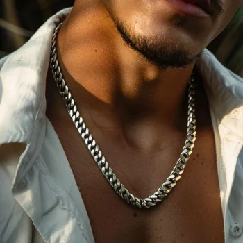 Cuban Chain Necklace for Men – Stainless Steel