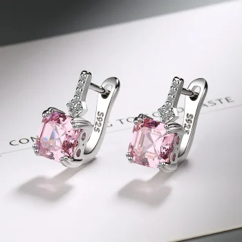 Elegant Tibetan Silver Cubic Zirconia Earrings