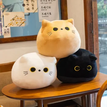 Cute Cat Plush Pillow – Soft Stuffed Cushion