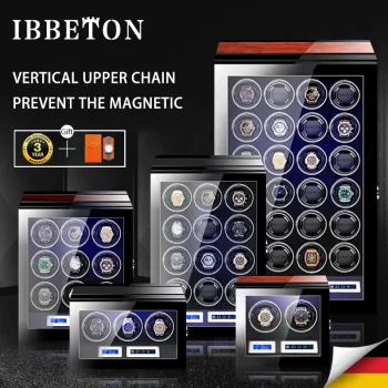 IBBETON Luxury Automatic Watch Winder Safe Box