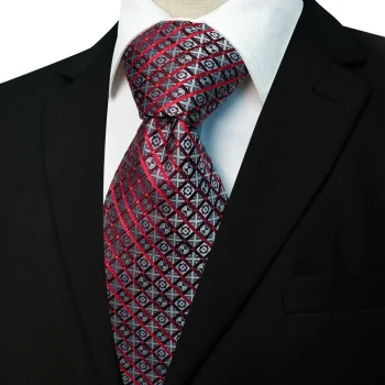 Geometric Silk Neck Tie for Men – 10cm Width