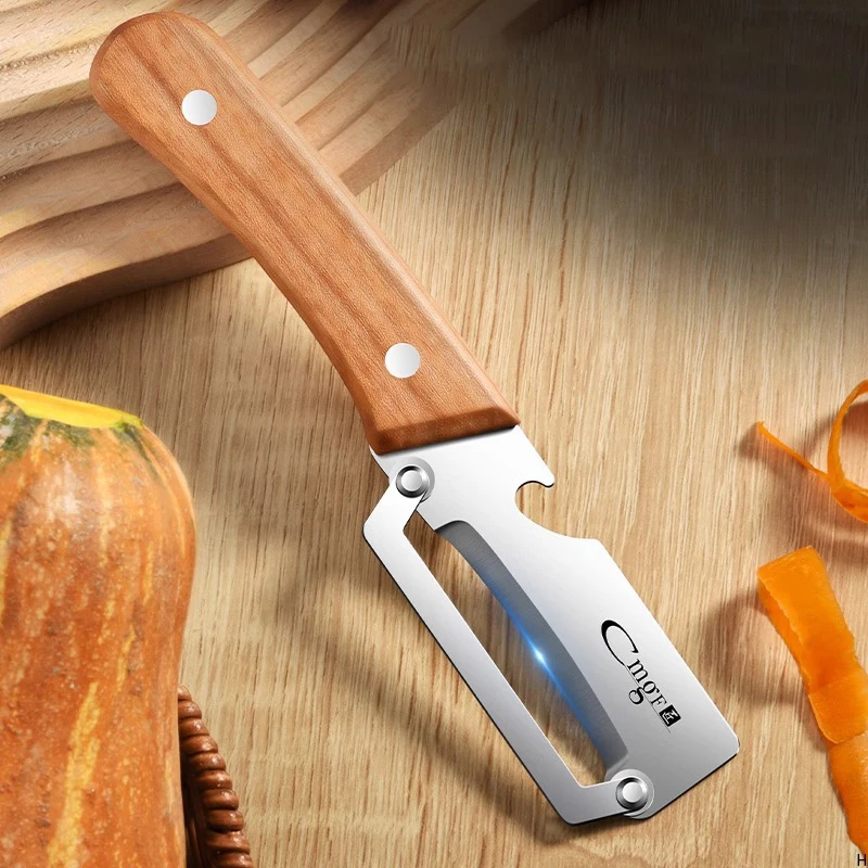 Stainless Steel Vegetable Peeler with Curved Blade and Multiple Handle Options for Fruits and Vegetables