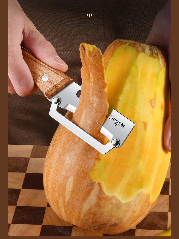 Stainless Steel Vegetable Peeler with Curved Blade and Multiple Handle Options for Fruits and Vegetables