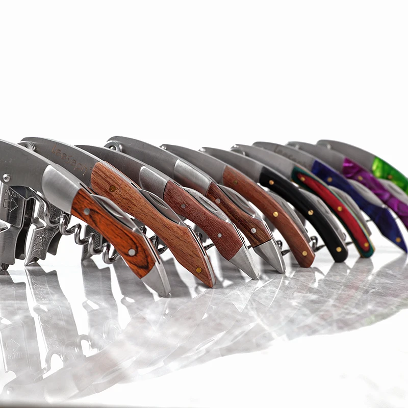 Professional Waiter's Corkscrew Wine Bottle Opener with Foil Cutter and Folding Handle
