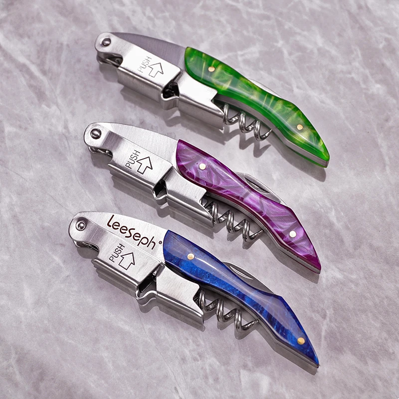Professional Waiter's Corkscrew Wine Bottle Opener with Foil Cutter and Folding Handle