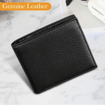 Men's Genuine Leather Wallet – RFID Bifold