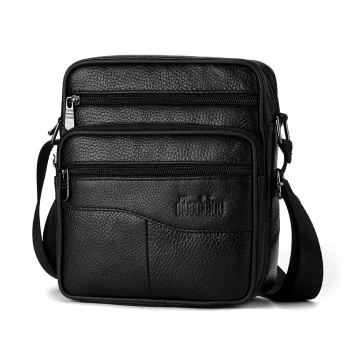 Men's Messenger Bag – Genuine Leather Shoulder Bag
